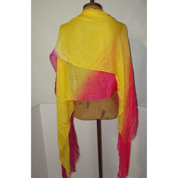 New NWT Womens Prana Sarong Scarf Dragonfruit Purple Pink Yellow Blanket Coverup - Picture 2 of 5